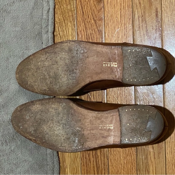 Brooks Brothers Peal & Co Made in England Classic Brown Leather Penny Loafers 9D - Picture 5 of 7